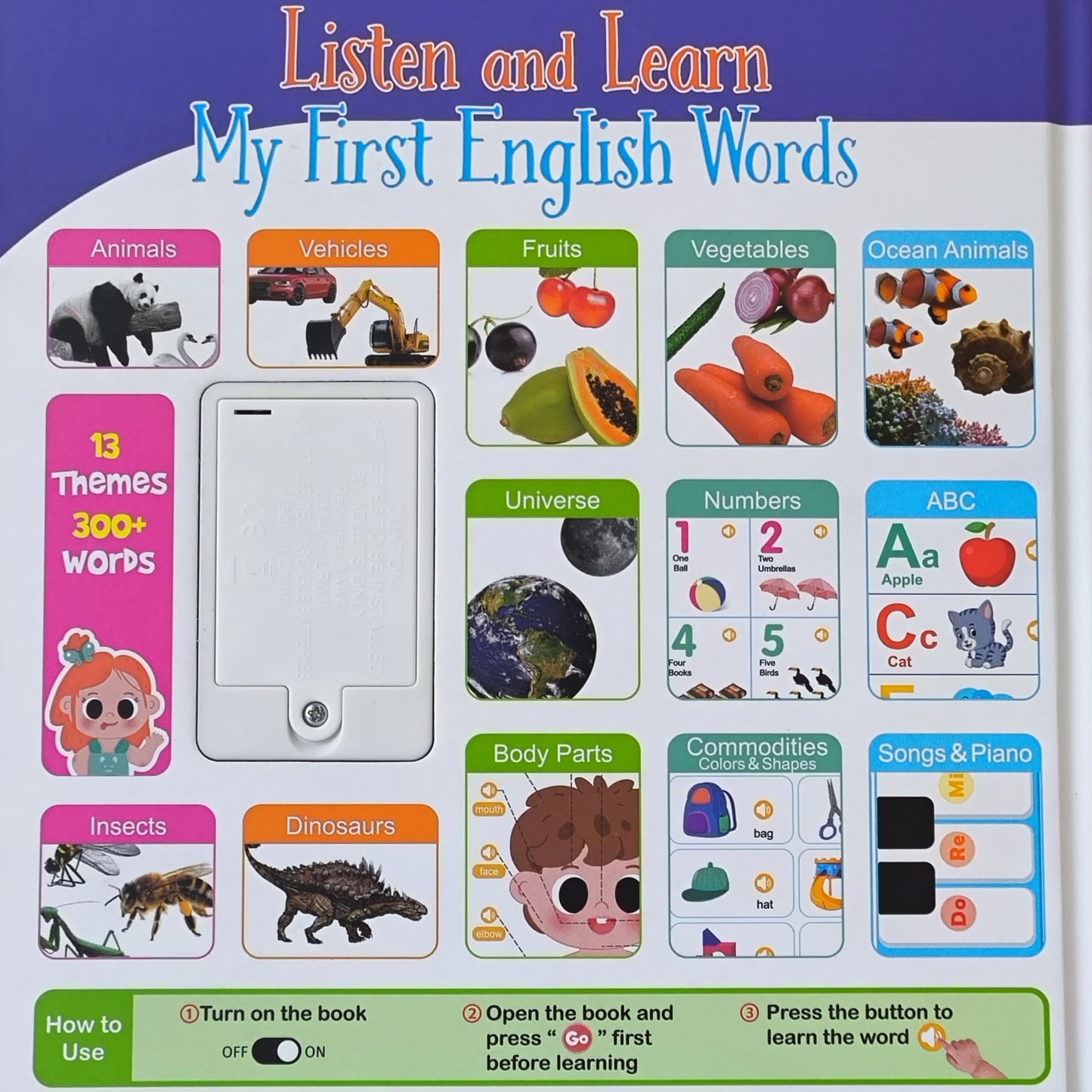 Leleyu Sound Book LWB421 My First English Words Sound Book 3Yrs+