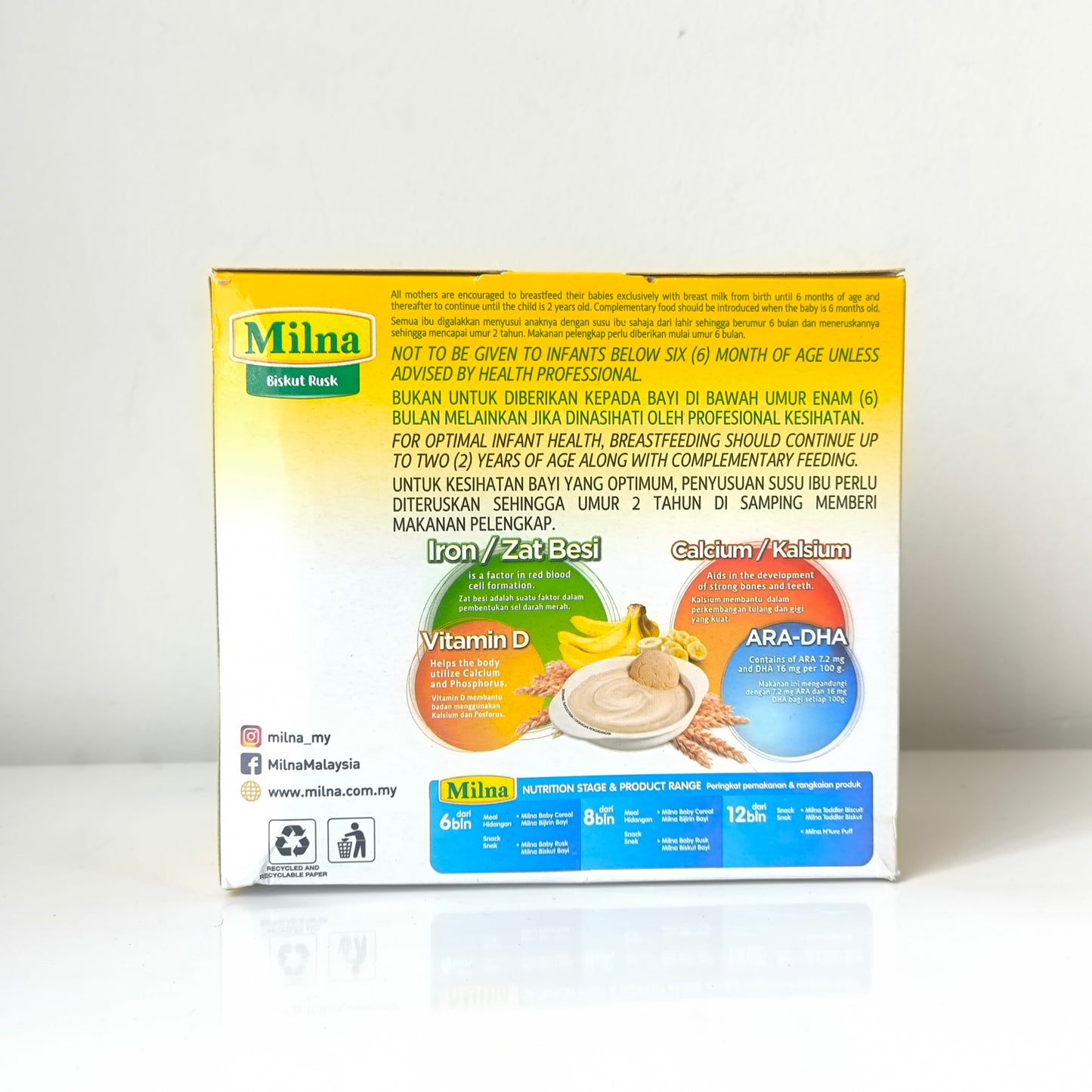 Milna Rusk Biscuits 130g 6M+