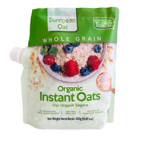 O'Daily Whole Grain Organic Instant Oats 450g