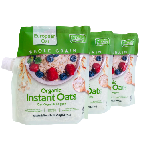 O'Daily Whole Grain Organic Instant Oats 450g