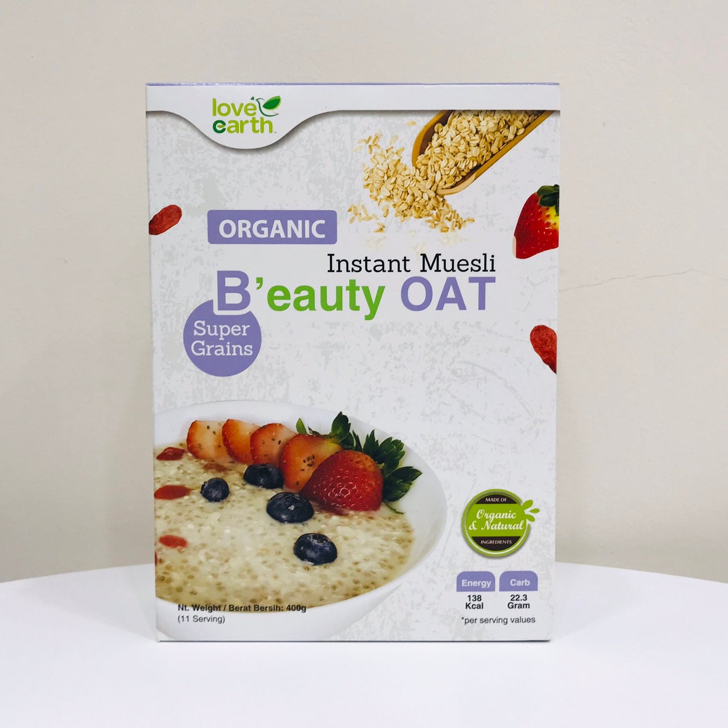 Love Earth Organic Instant Muesli Beauty Oat 400g