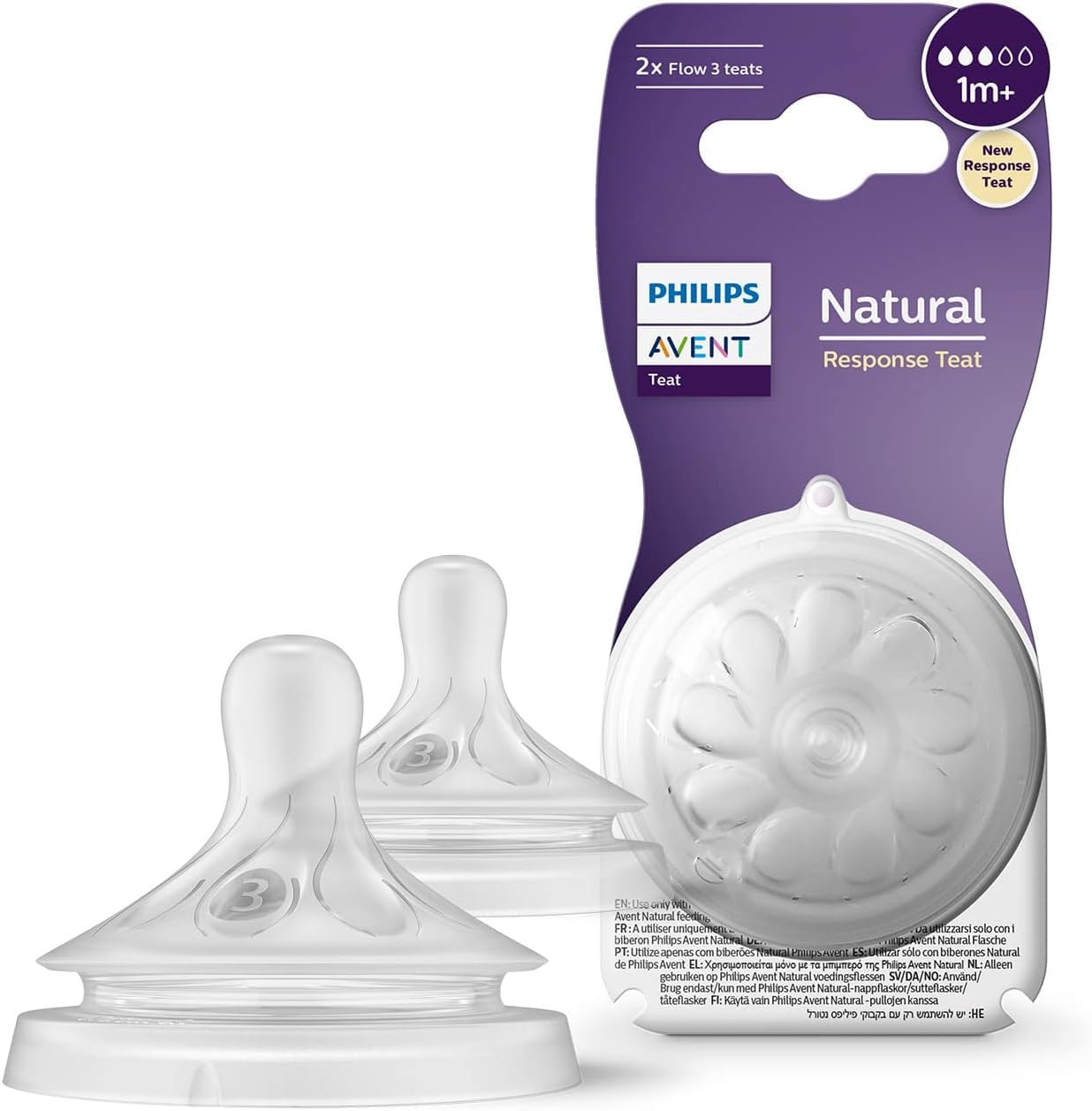 Avent Teat/Dot Natural Response Teat 2x Flow