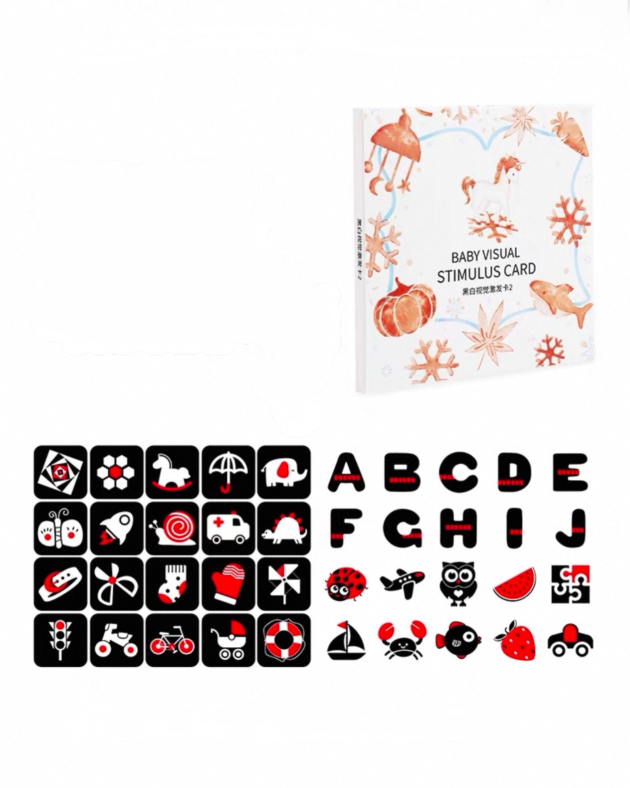 EMXEE  Infant Visual Stimulation Cards 4 Books Set