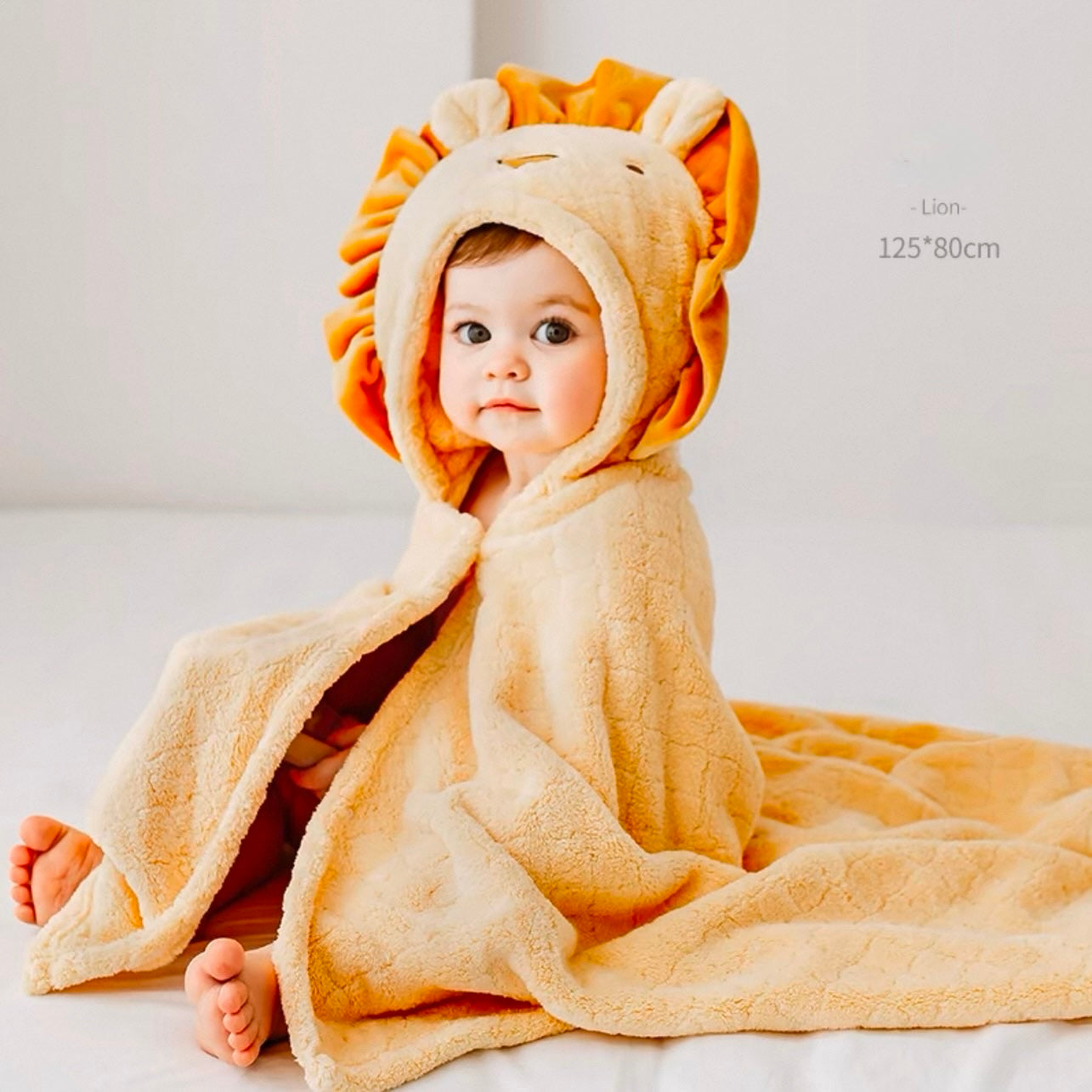 EMXEE Baby Coral Fleece Bath Towel 125×80CM