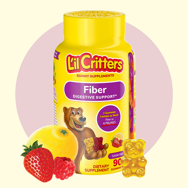 L'il Critters Gummy Supplements Fiber Digestive Support 90Gummies