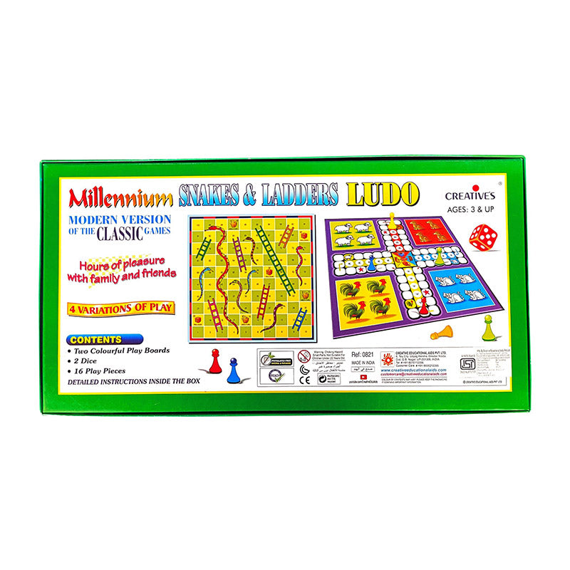 Creatives Millennium Snakes & Ladders LUDO Toys