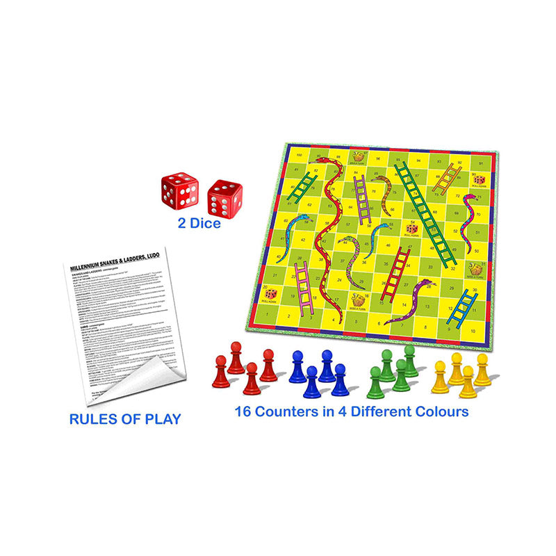 Creatives Millennium Snakes & Ladders LUDO Toys