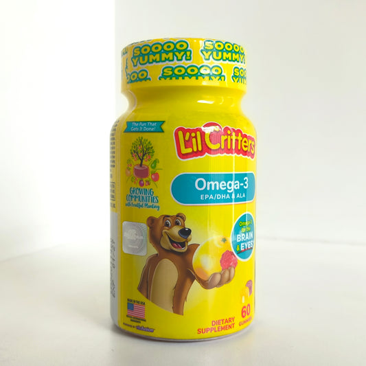 L'il Critters Gummy Supplements Omega-3 For Brain&Eyes 60Gummies 2Yrs+
