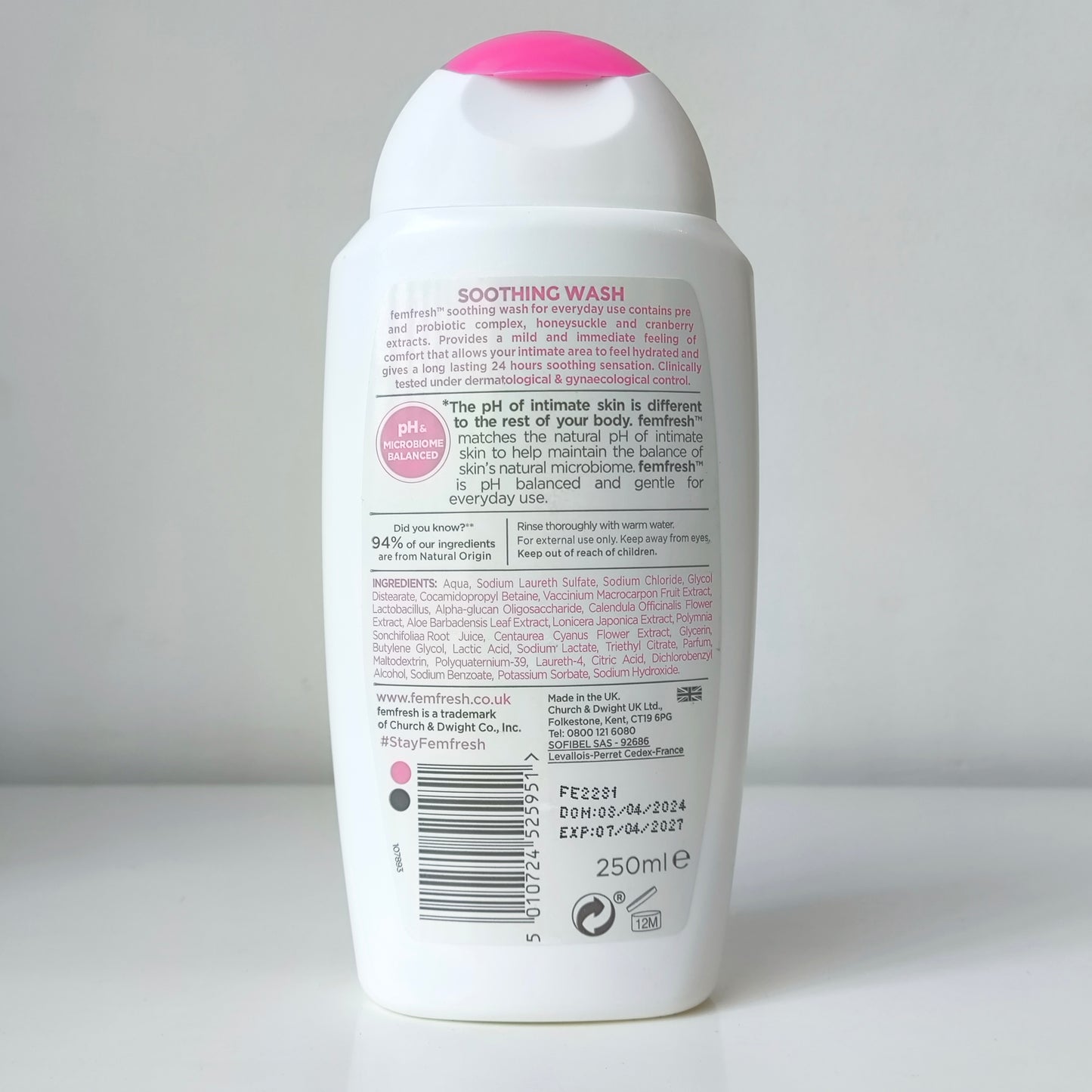 Femfresh Feminine Care 250ml (UK)