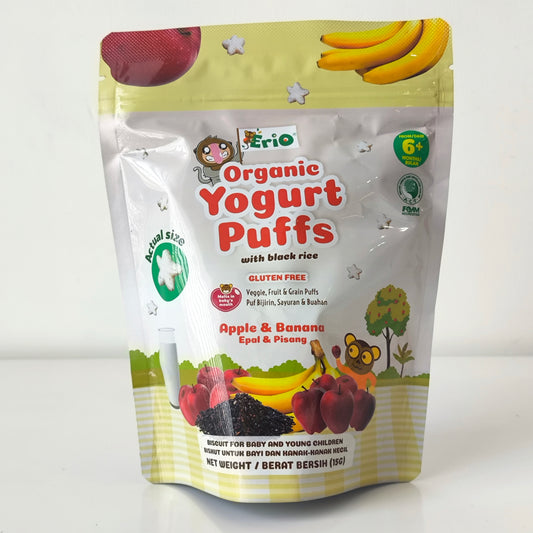 Erio Organic Yogurt Puffs With Black Rice 15g  6M+