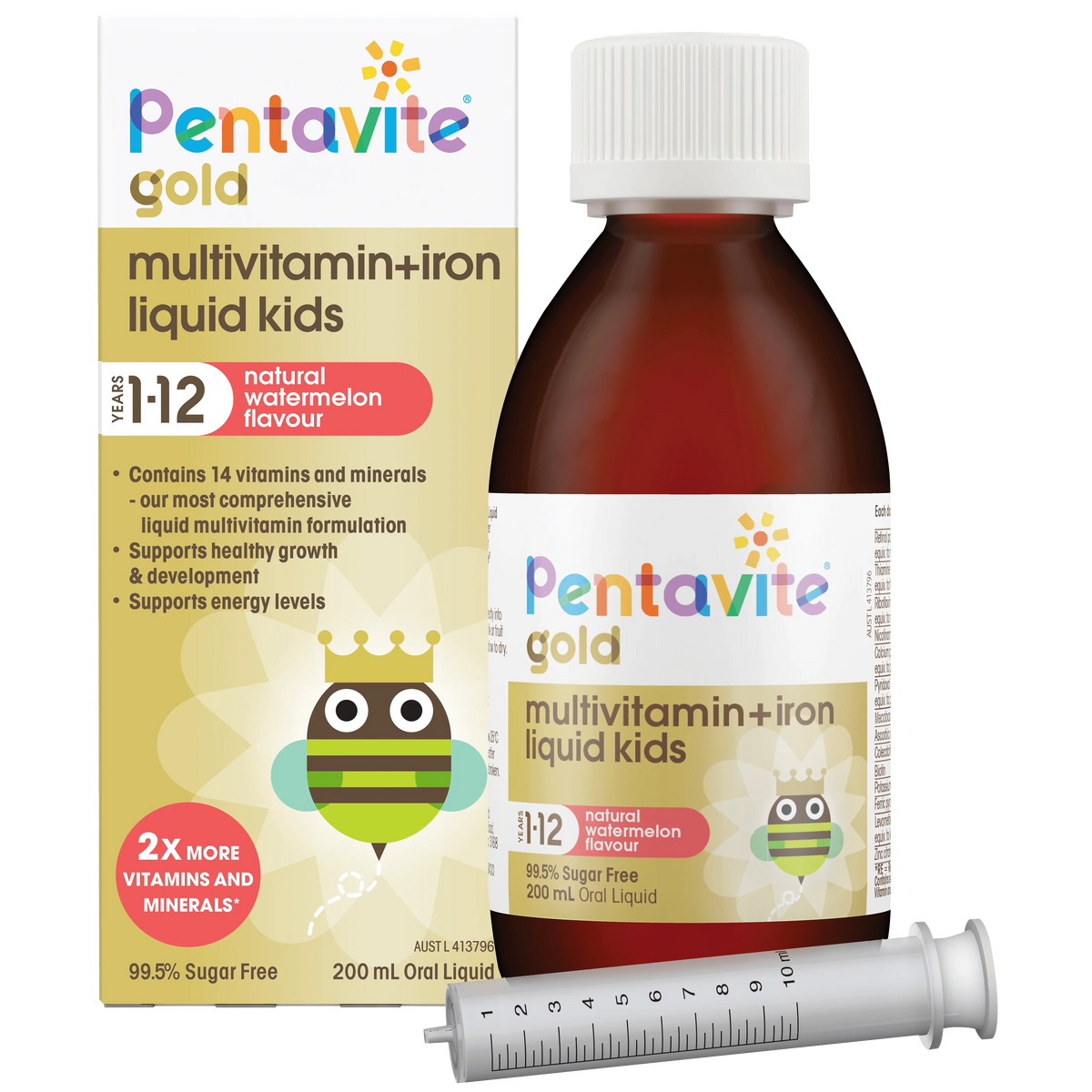 Pentavite Gold Multivitamin+iron Liquid for Kids 200ml