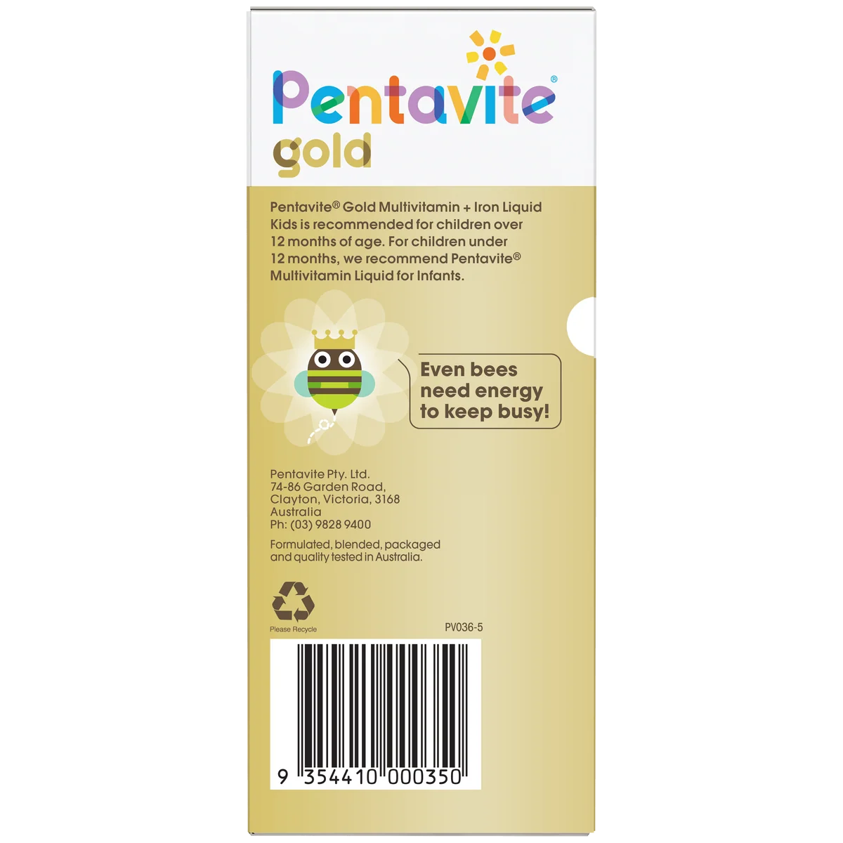 Pentavite Gold Multivitamin+iron Liquid for Kids 200ml