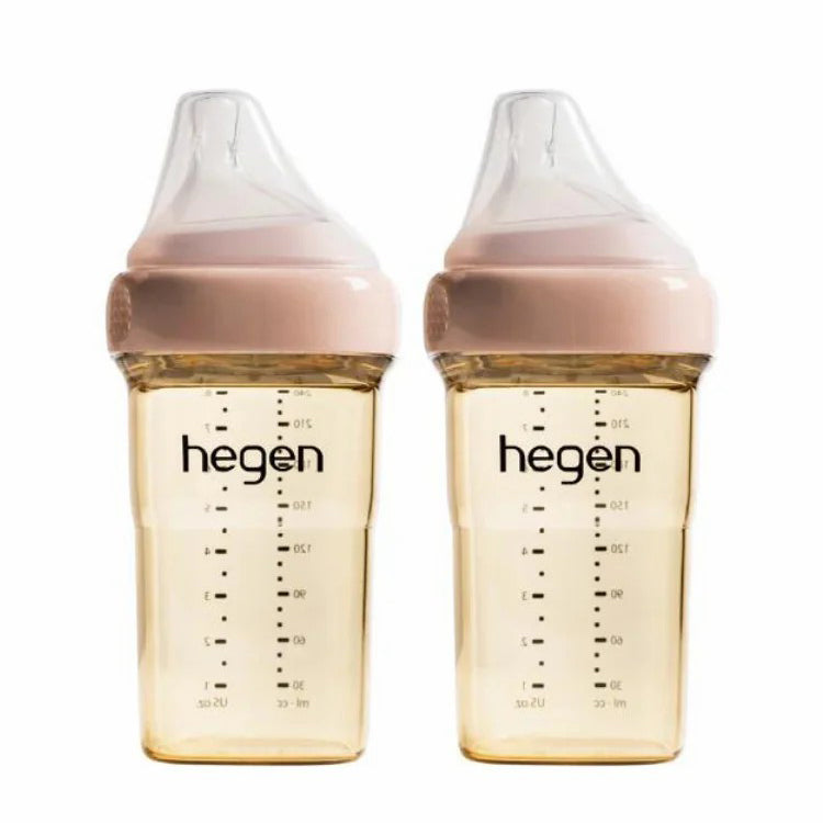 Hegen PCTO™ 240ml/8oz Feeding Bottle PPSU (2-pack) with Medium Flow Teat (2) (2-Pack)