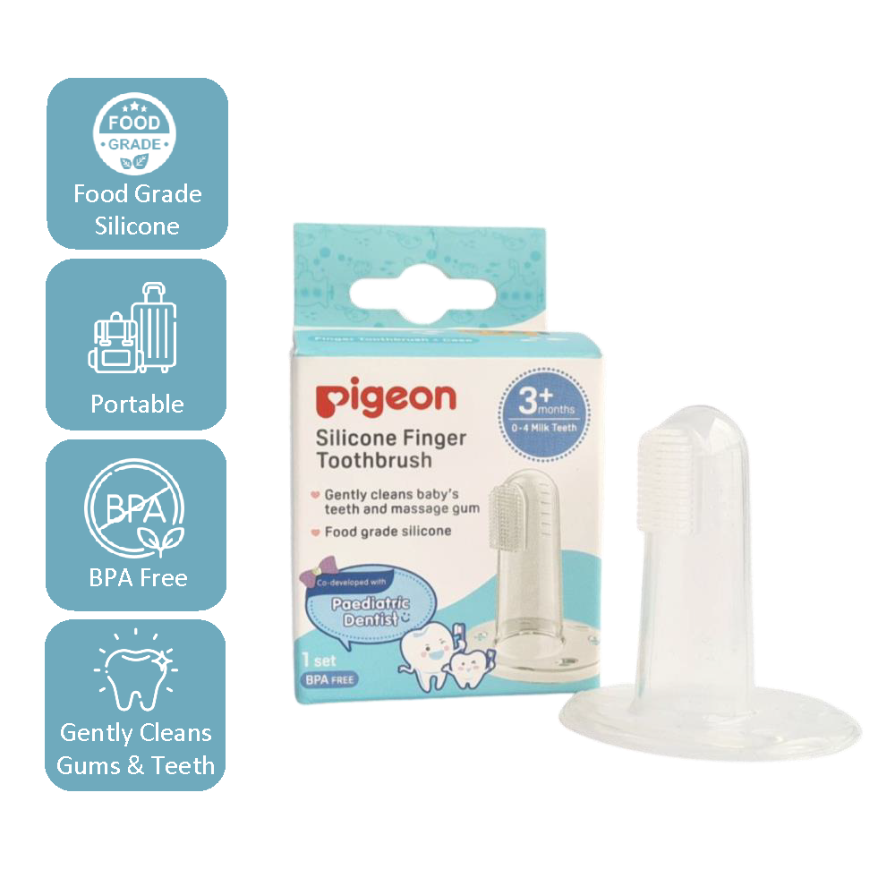 Pigeon Silicone Finger Toothbrush 3+M