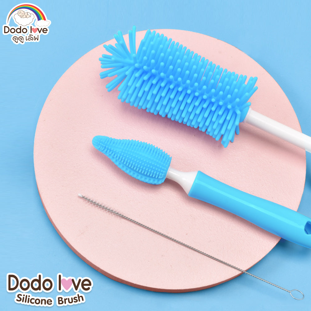Dodo Love Silicone Bottle Cleaning Brush Set 3Pcs