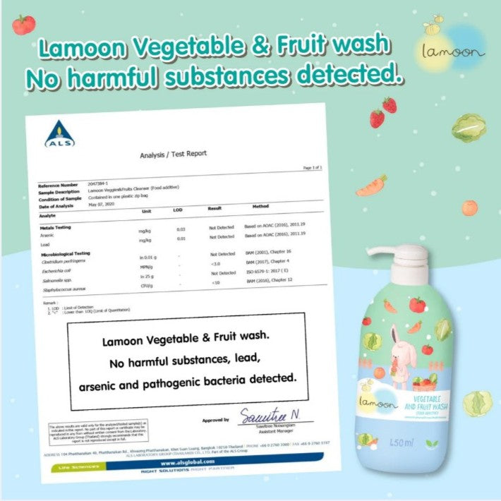 Lamoon Vegetable & Fruit Wash 400ml