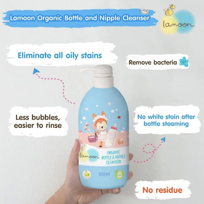 Lamoon Organic Bottle & Nipple Cleanser 450ml