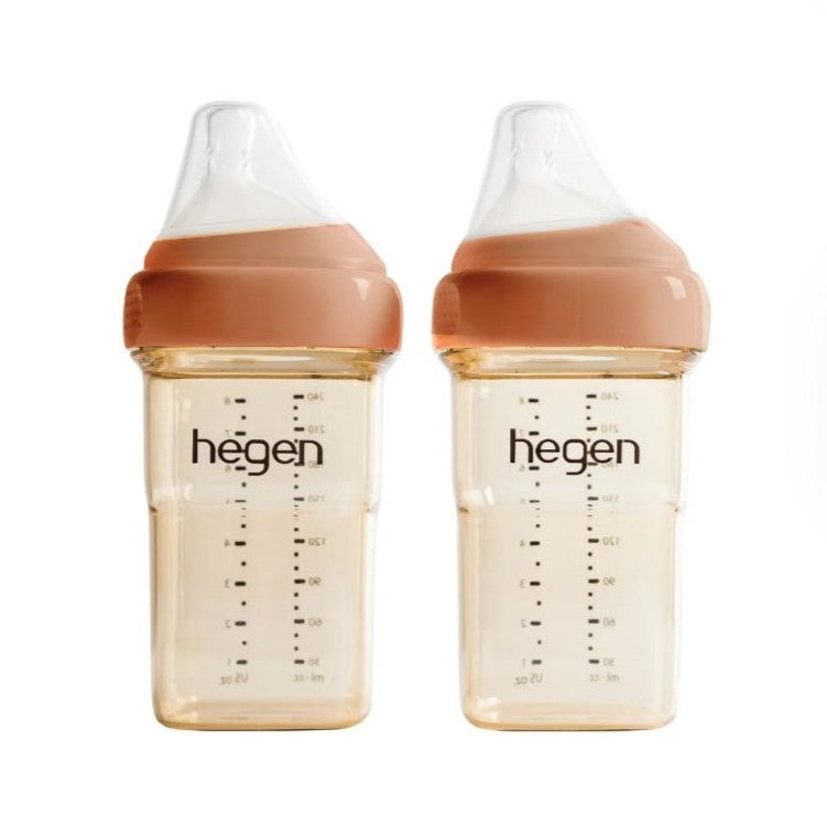 Hegen PCTO™ 240ml/8oz Feeding Bottle PPSU (2-pack) with Medium Flow Teat (2) (2-Pack)