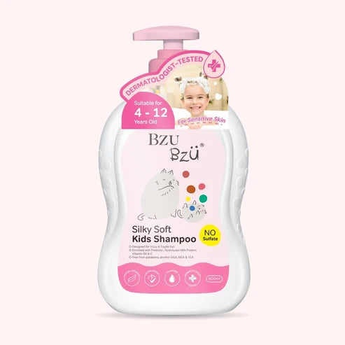 Bzu Bzu Silky Soft Kids Shampoo 600ml 4-12Yrs
