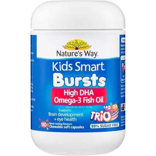 Nature's Way Kids Smart High DHA Omega-3 Fish Oil 180 Capsules