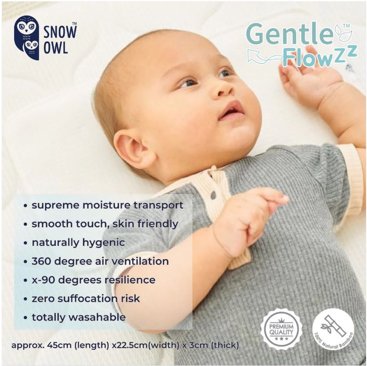 Snow Owl Gentle Flowzz Breathable Baby Pillow