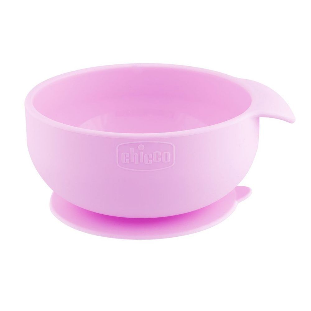 Chicco Silicone Suction Bowl Pink 6M+