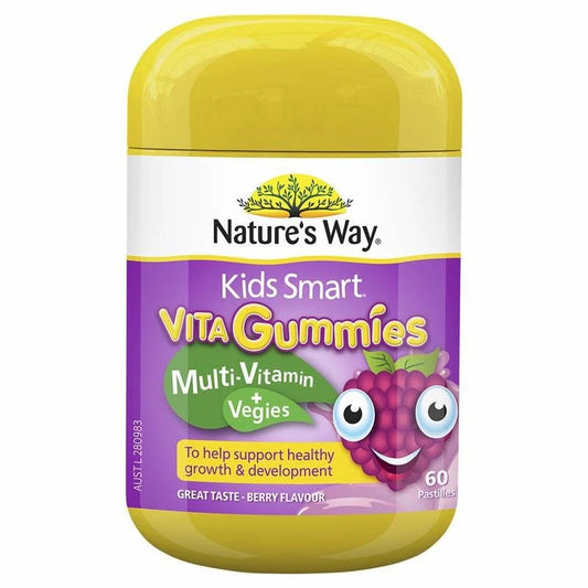 Nature's Way Kids Smart Vita Gummies Multi-Vitamin + Vegies 60 Pastilles