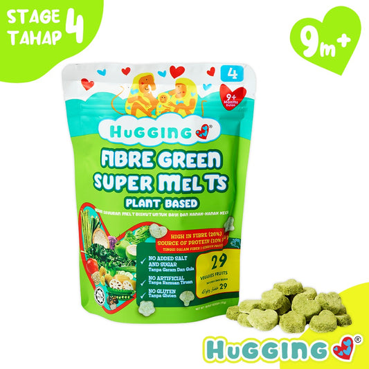 Hugging Fiber Green Super Melts Veggies Fruits 15g 9M+