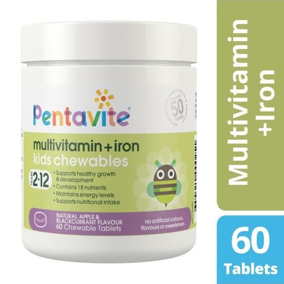 Pentavite Multivitamin+iron Kids Chewables 60 tablets