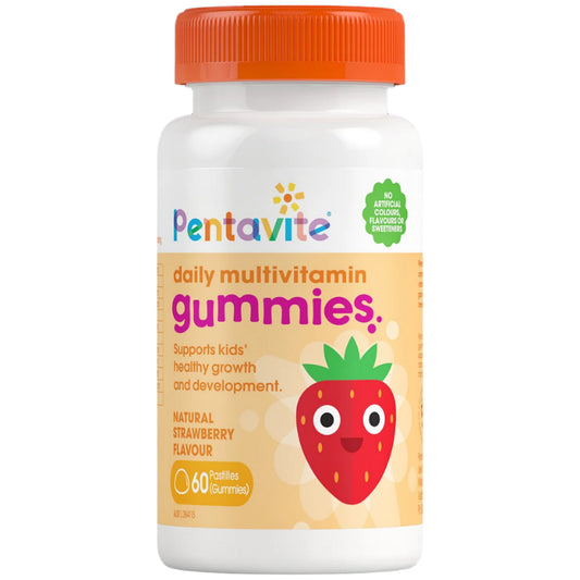 Pentavite Kids Multivitamin Gummies-Straw Flavour(60 Pasti)