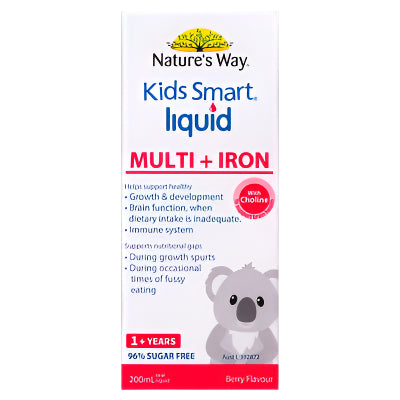 Nature's Way Kids Smart Liquid Multi+Iron 200ml 1+Yrs