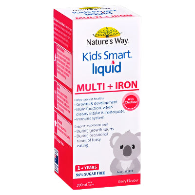 Nature's Way Kids Smart Liquid Multi+Iron 200ml 1+Yrs