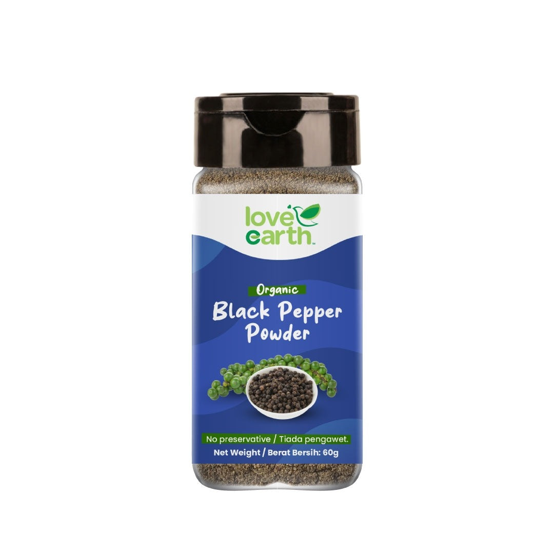 Love Earth Organic Black Pepper Powder 60g