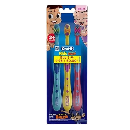 Oral-B Kids CHHOTA BHEEM Extra Soft Toothbrush 3Pcs Set