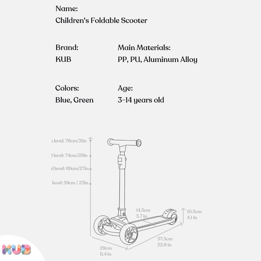 KUB Scooter with Removable Seat