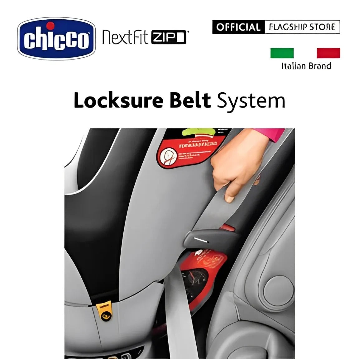 Chicco NextFit Zip Convertible Baby Car Seat (Carbon Color) (2.2-29.5Kg) 0M+