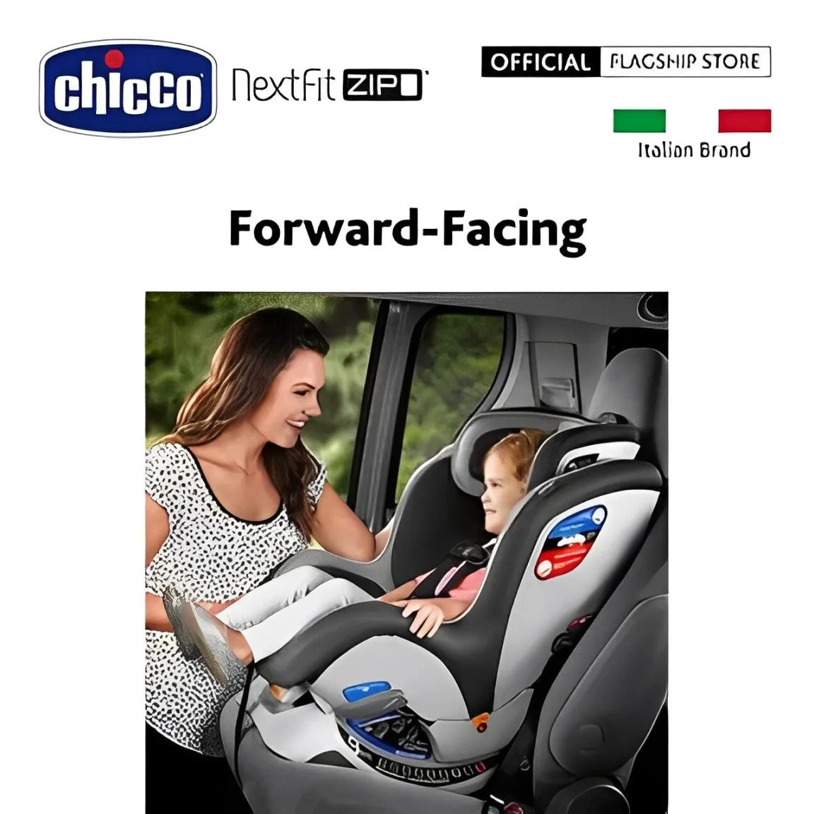 Chicco NextFit Zip Convertible Baby Car Seat (Carbon Color) (2.2-29.5Kg) 0M+