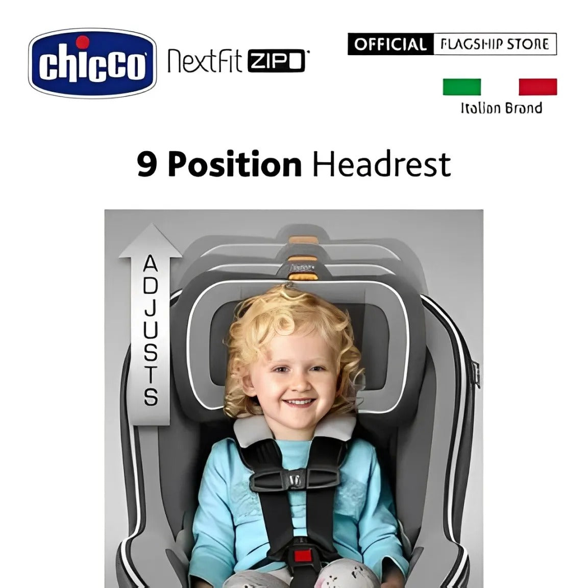 Chicco NextFit Zip Convertible Baby Car Seat (Carbon Color) (2.2-29.5Kg) 0M+
