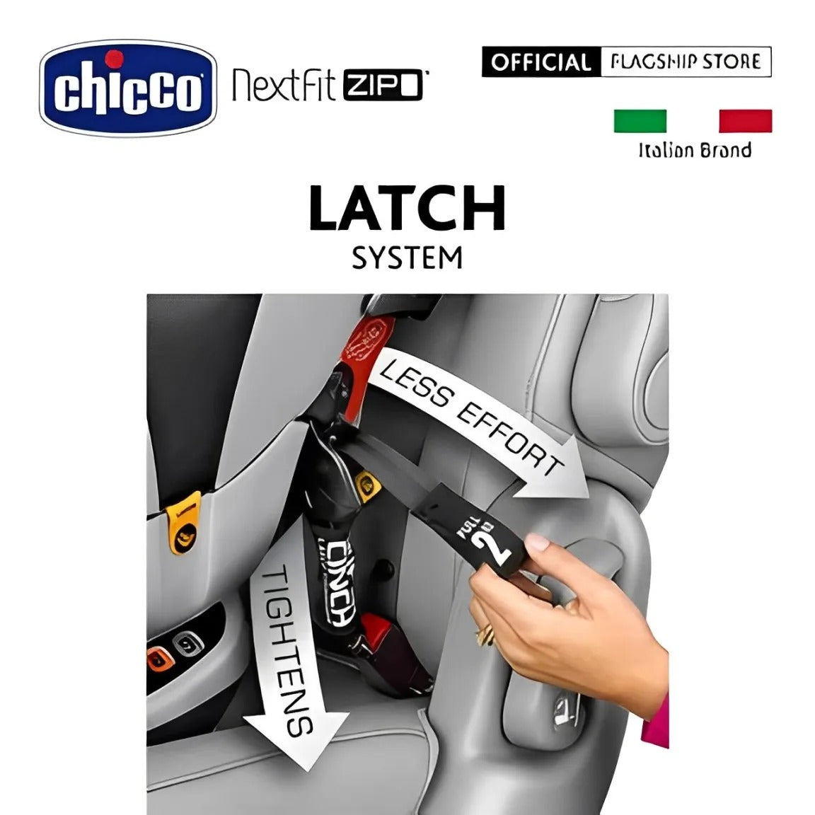 Chicco NextFit Zip Convertible Baby Car Seat (Carbon Color) (2.2-29.5Kg) 0M+