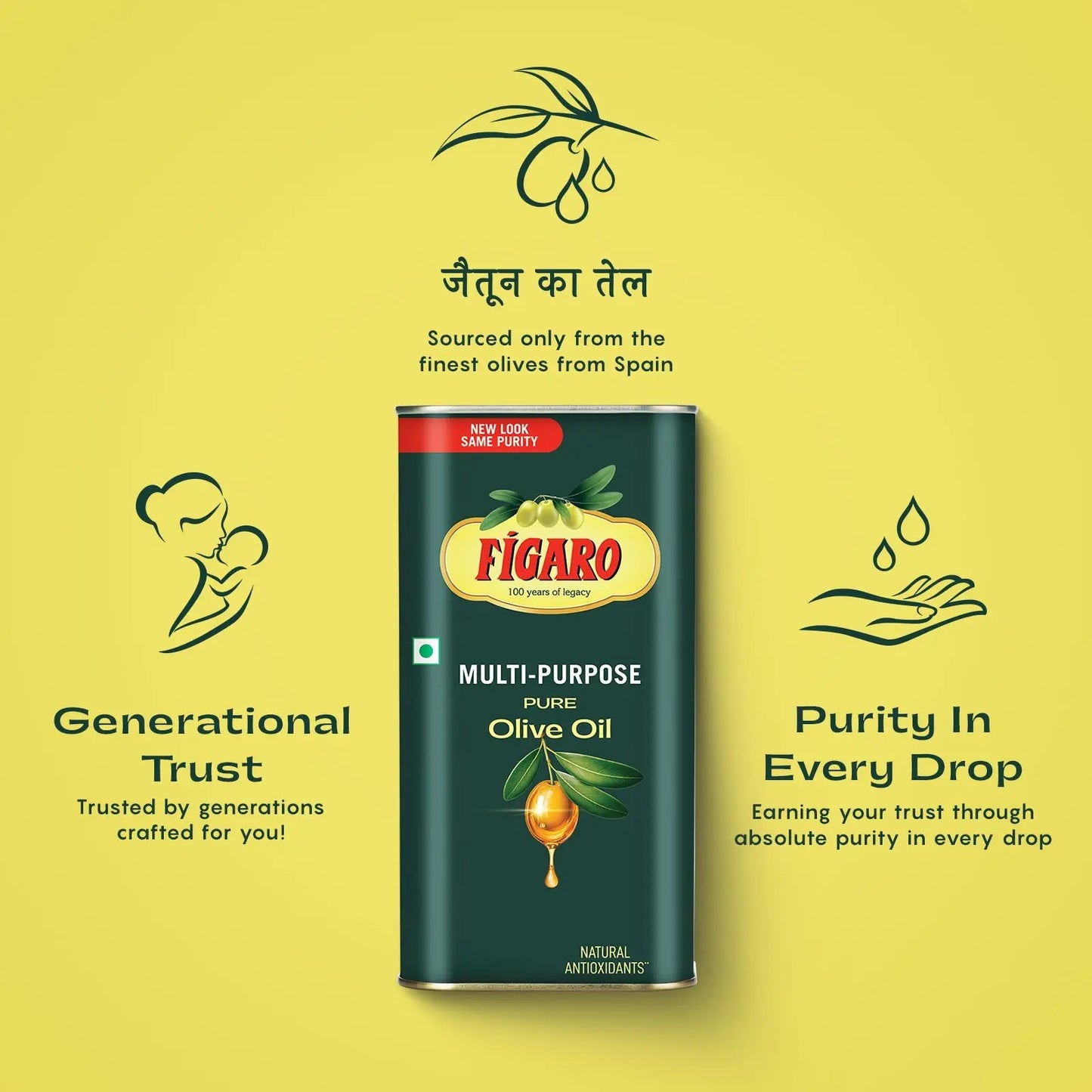 Figaro Multi-purpose Pure Olive Oil – 200 ml(182g)