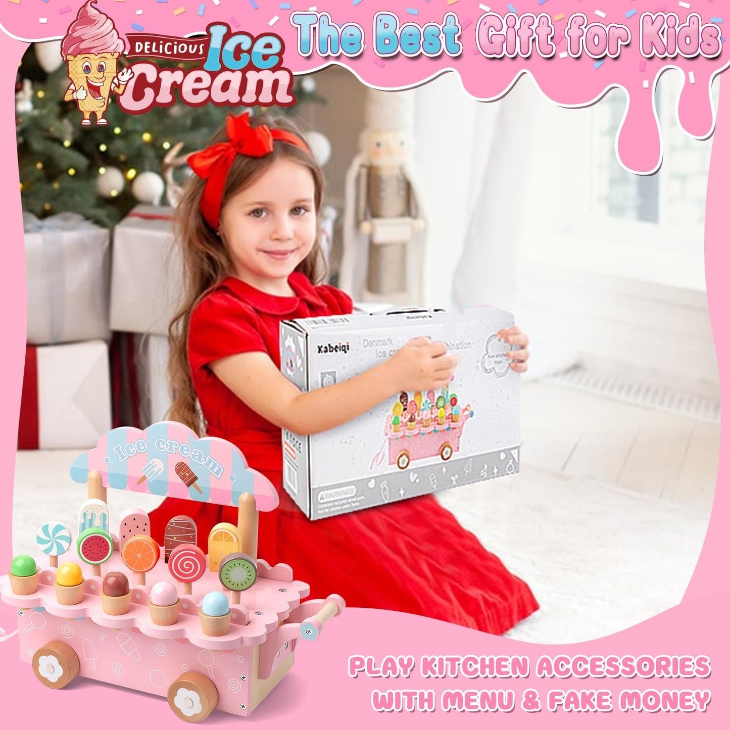 Kabeiqi Denmark Ice Cream Truck Combination Toy 36M+