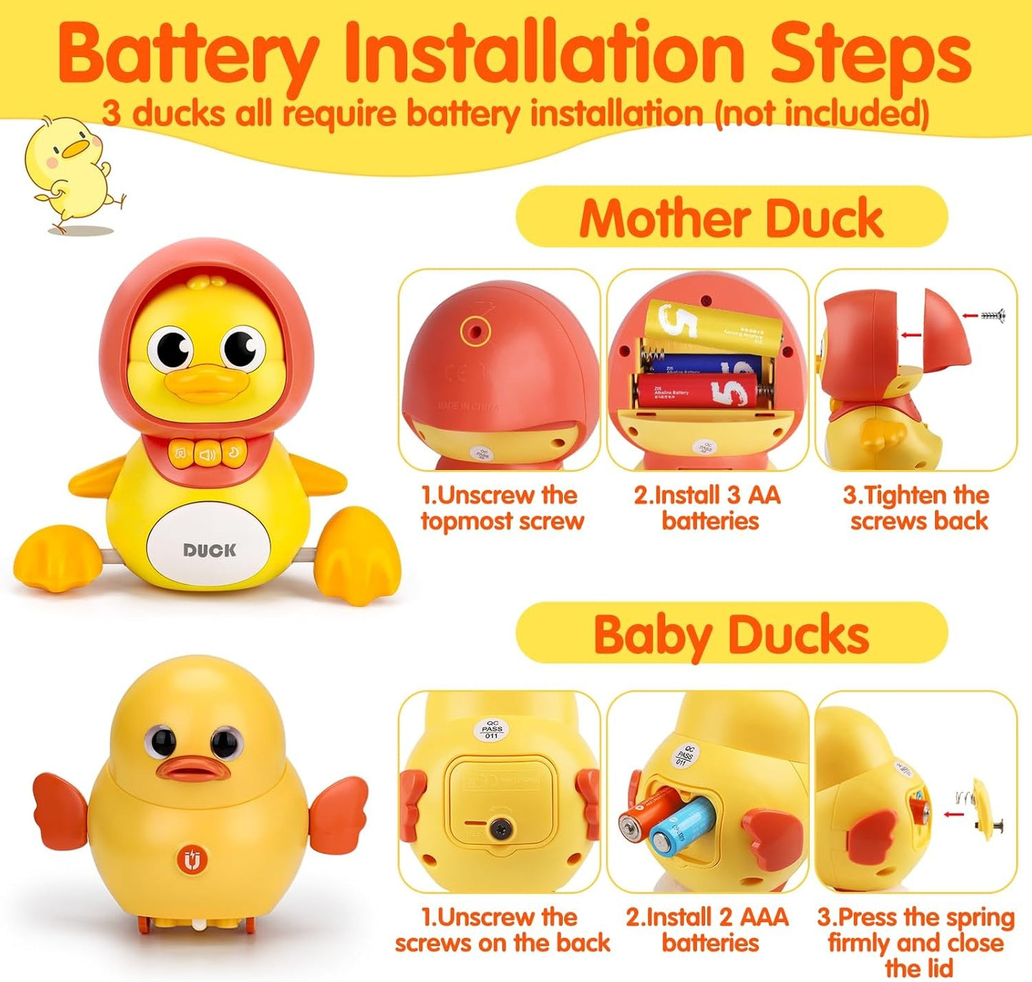 BibiElf Muscial Duck's Family Toy