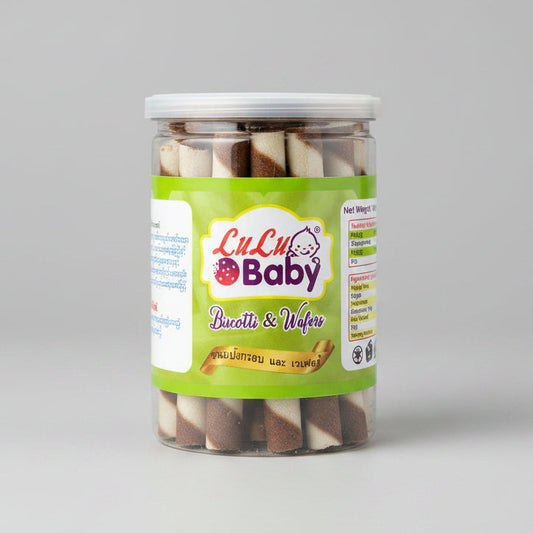 LuLu Baby Biscotti & Wafers Chocolate & Green 200g