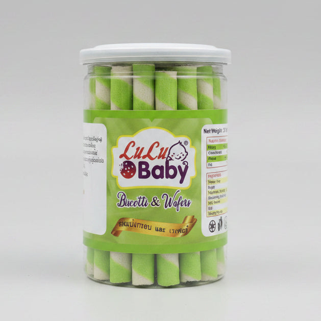 LuLu Baby Biscotti & Wafers Chocolate & Green 200g