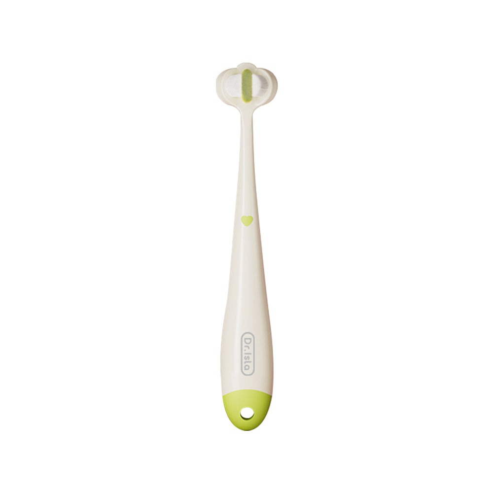 Dr.Isla Three Sided Kids Soft Bristle Toothbrush 2-9Yrs Brown & Green