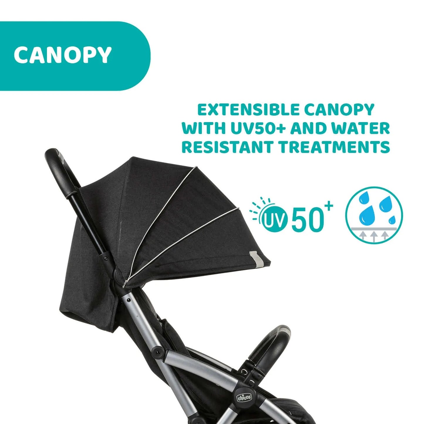Chicco Goody Plus Auto-Folding Stroller (Graphite Color) 22Kg 0M+