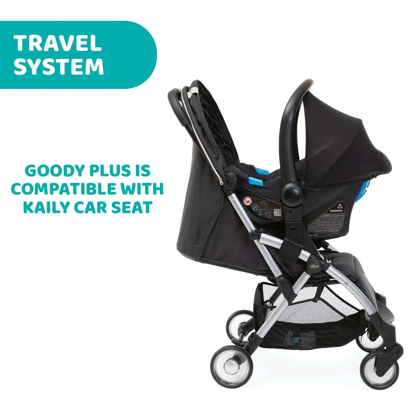 Chicco Goody Plus Auto-Folding Stroller (Graphite Color) 22Kg 0M+