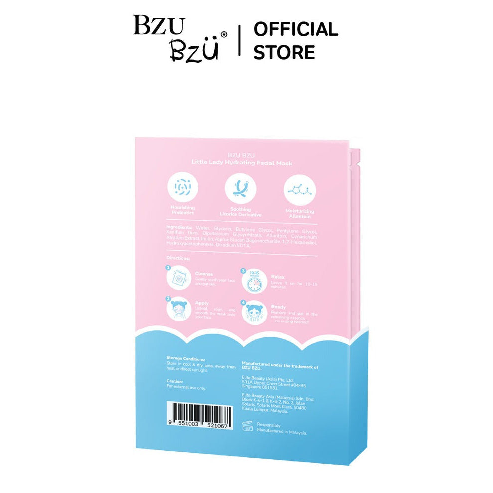 Bzu Bzu Little Lady Hydrating Facial Mask 3Sheets