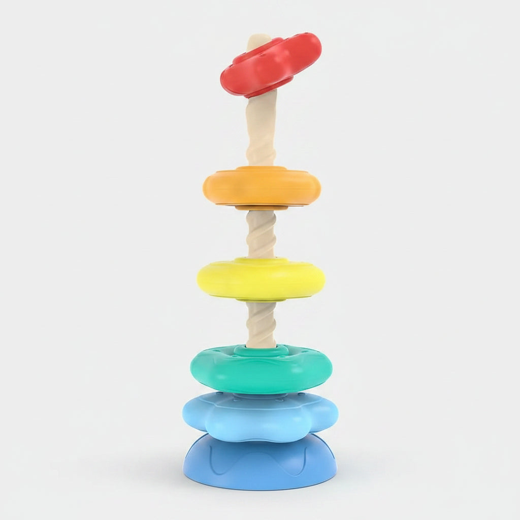 Early Learning Rainbow Spinning Tower