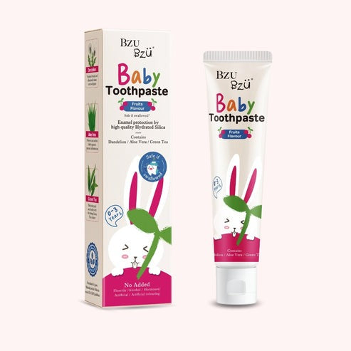Bzu Bzu Baby Toothpaste Fruits Flavour 50g 0-3Yrs